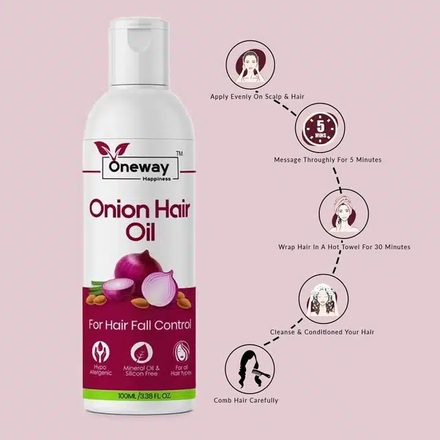 Oneway Onion Herbal Hair Oil (100ml, Pack of 4)