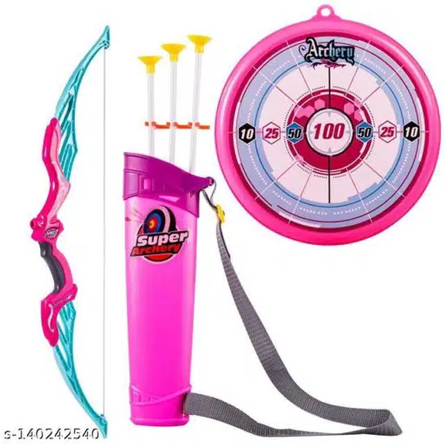 Bow and Arrow Set for Kids (Pink)