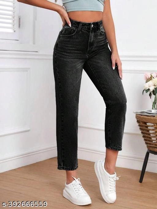 Denim Jeans for Women (Black, 34)