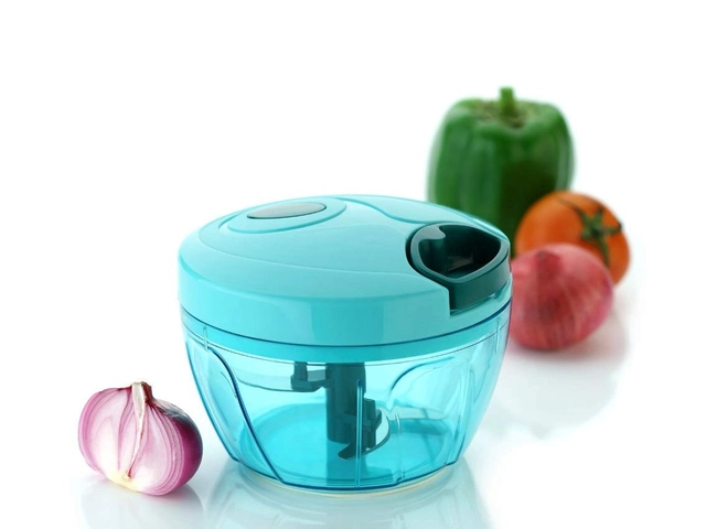 Plastic Manual Vegetables Chopper (Multicolor, 450 ml)