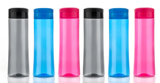 Fancy Plastic Water Bottles (Multicolor, 1000 ml) (Pack of 3)