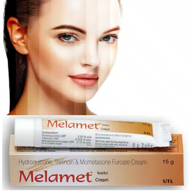 Melamet Cream for Shiny Skin (Pack of 2, 15 g)