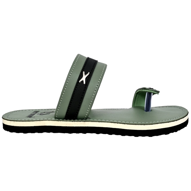 Cozy Wear Solid Flipflops for Men (Green, 6)