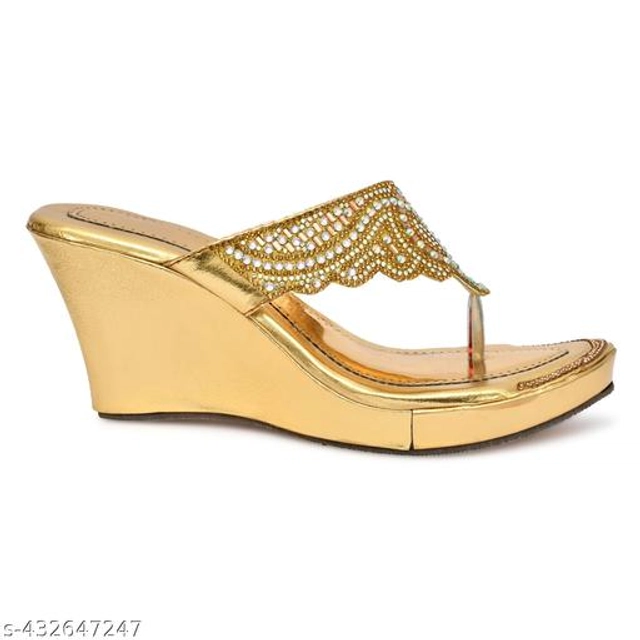 Heels for Women (Gold, 3)