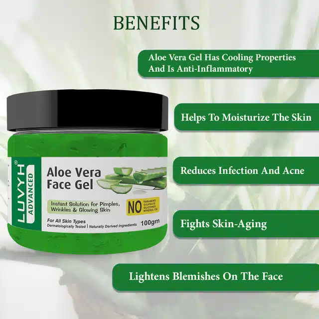 Luvyh Aloe Vera Face Gel (100 g) (S-05)