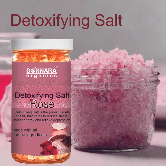 Donnara Organics Lavender & Rose Detoxifying Bath Salt Crystal (200 g, Set of 2)