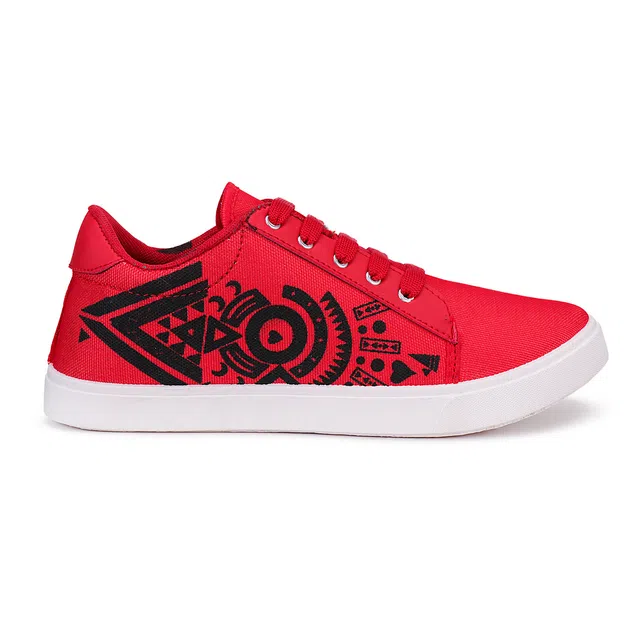 Bersache Casual Shoes for Men (Red, 6) (VK-86)