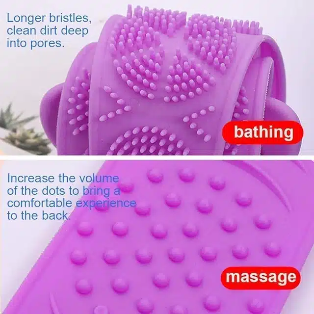 Silicone Double Side Body Back Scrubber (Multicolor)