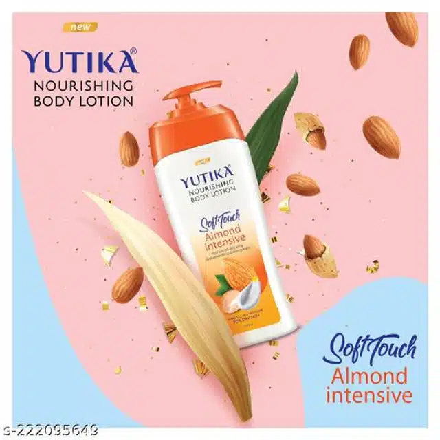 Yutika Soft Touch Almond Intensive Body Lotion (500 ml, Pack of 3)