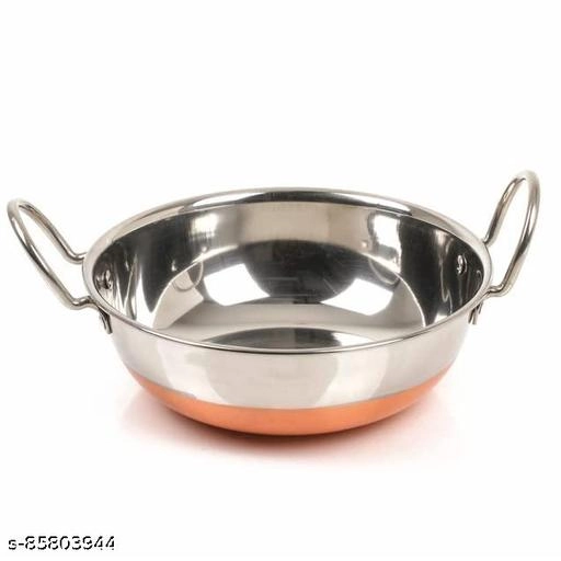 Stainless Steel Kadai (Silver, 3000 ml)