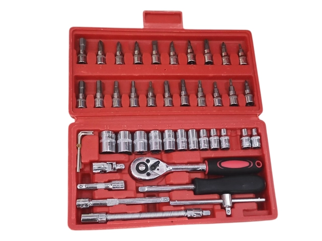 Ruzan Premium 46-in-1 Screwdriver and Socket Set (Multicolor, Set of 1)