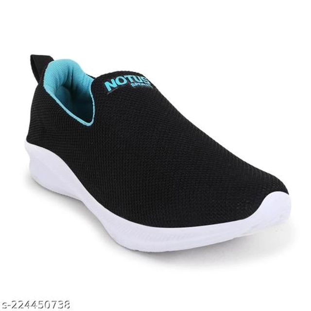 Sports Shoes for Women (Black & Sky Blue, 4)