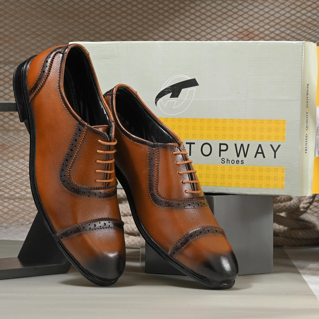 Formal Shoes for Men (Tan, 6)