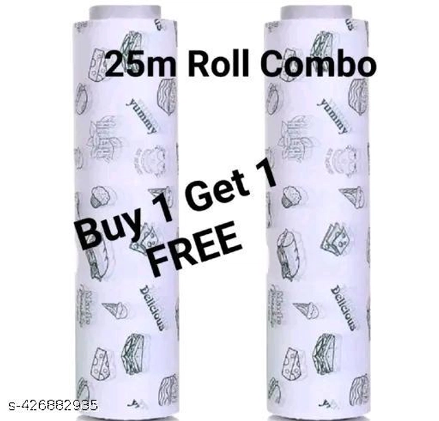 Food Wrapping Roll Paper (White, 25 m) (Pack of 2)