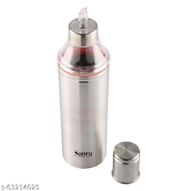 Stainless Steel Oil Dispenser (Multicolor, 500 ml) (Pack of 2)