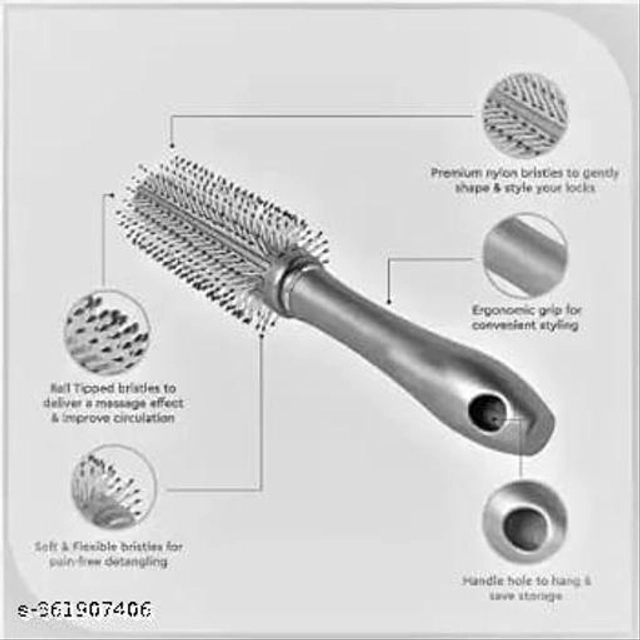 Plastic Hair Roller Comb (Sky Blue)