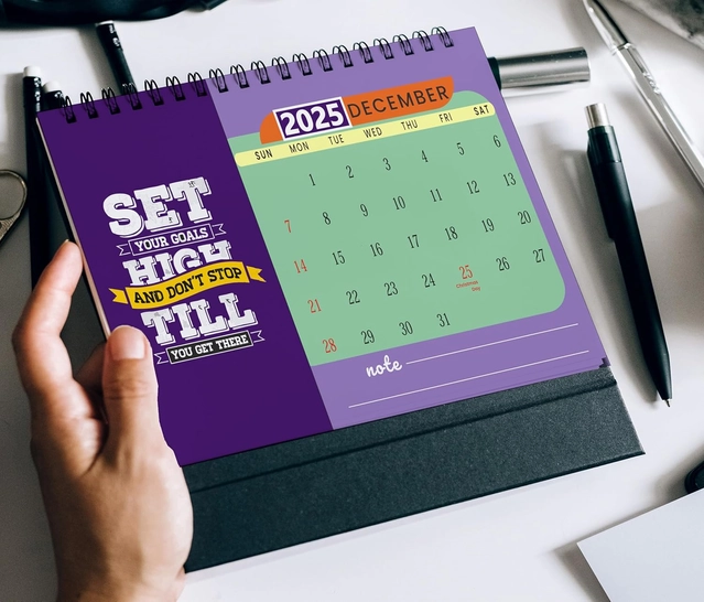 Accuprints Motivational 2025 Calendar for Desk for Motivational Planner Office Home Table New Marking Quotes,MB