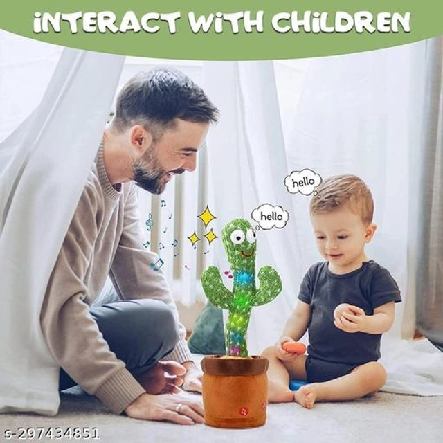 Dancing Cactus Talking Toy for Kids (Multicolor)