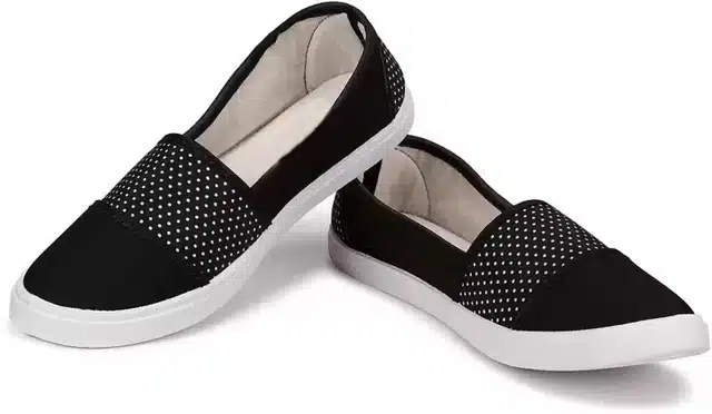 Women's Casual Shoes (Black, 5) (VKI-47)