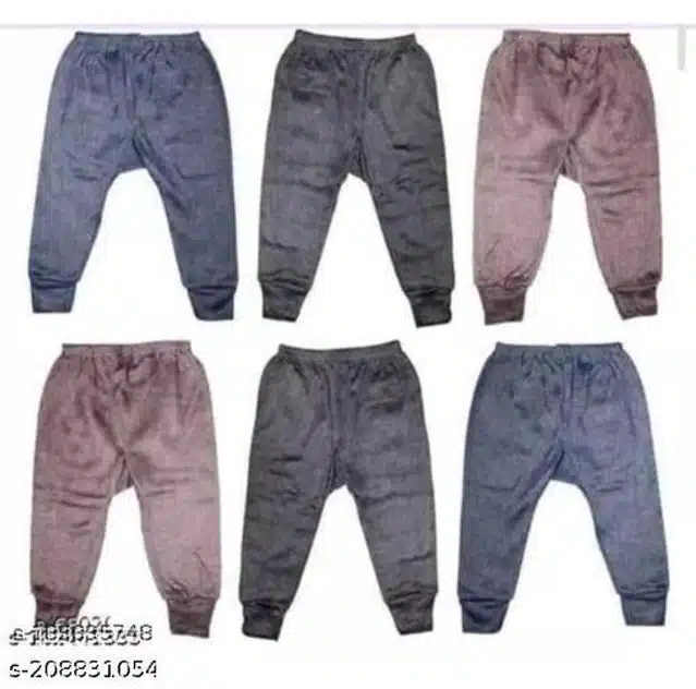 Cotton Blend Thermal Pant for Kids (Multicolor, 0-3 Months) (Pack of 6)