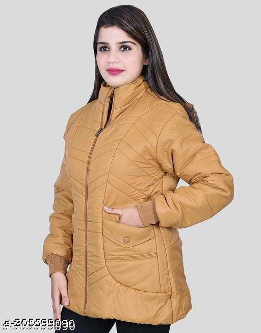 Nylon Jacket for Women (Mustard, L)