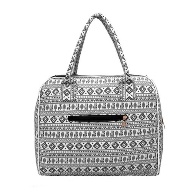 Canvas Printed Handbag for Women (Black)