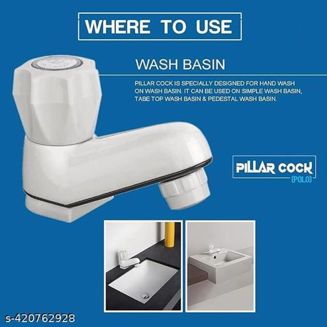 Plastic Pillar Neck Tap (White)