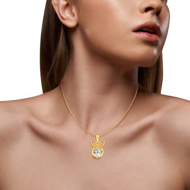Latest Design Brass Women Chain With Pendant (Gold) (VFJ-11)