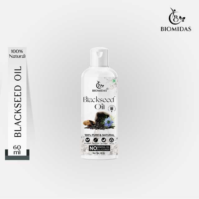 Biomidas 100% Pure & Natural Blackseed Oil For Skin Toning, Hair Growth & Joints Massage (60 ml) (G-915)