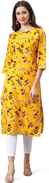 Women Crepe Printed Kurta (Pack Of 3) (Multicolor, S) (SD-530)