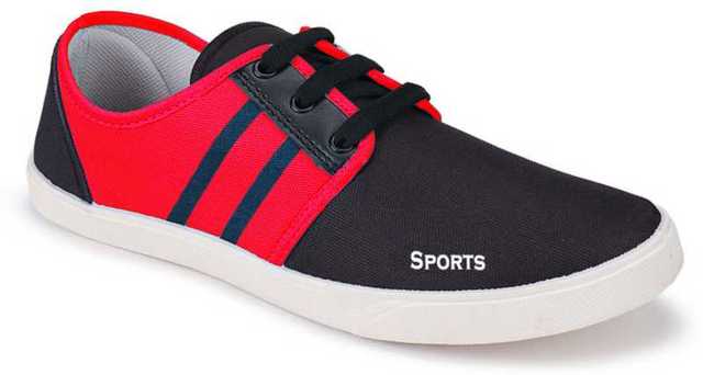 Sports Shoes For Men (Pack Of 2) (Grey & Red , 9) (SLI-18)