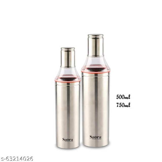 Stainless Steel Oil Dispenser (Multicolor, Set of 2)