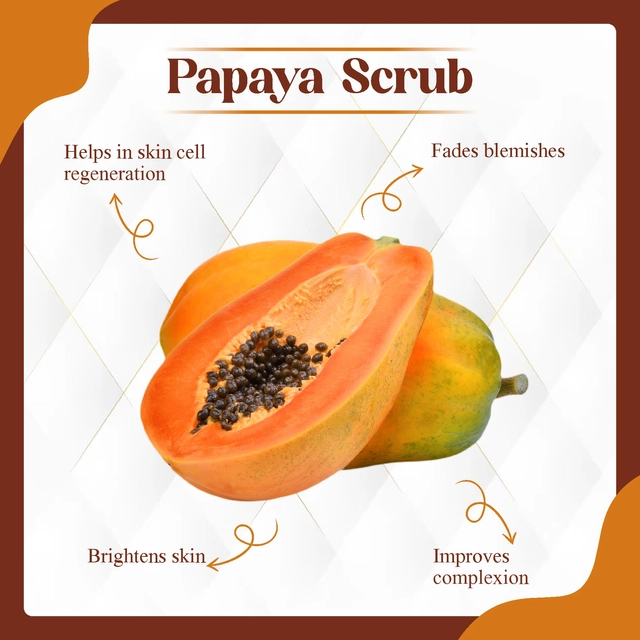 Kuraiy Papaya with Vitamin C & E Face Scrub (100 g)