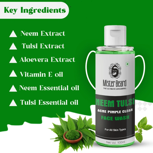 Mister Beard Neem Tulsi Skin Purifying Face Wash (100 ml)