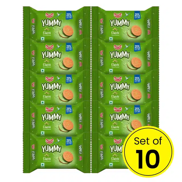 अनमोल यम्मी इलाइची बिस्किट्स 10X67 g (पैक ऑफ़ 10)