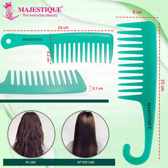 Professional Tail & Hang Loop Comb Set (Multicolor, Set of 2)