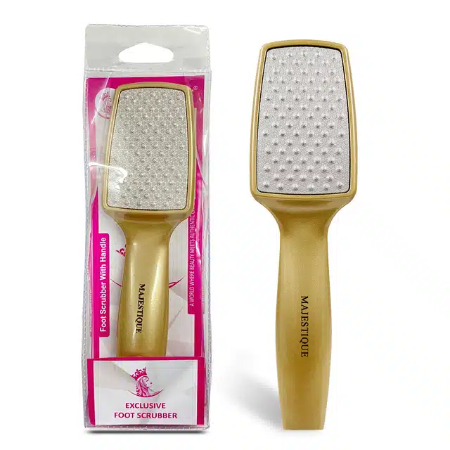 Majestique Professionally Designed Callus Remover Foot Scrubber (Pack of 1, Gold) (BB-27)