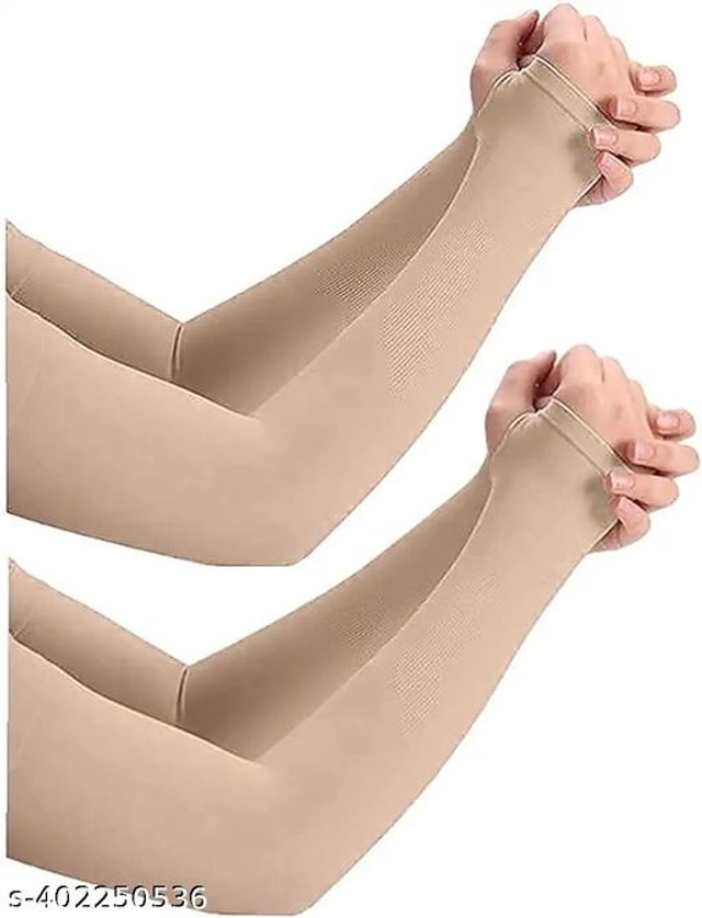 Cotton Arm Sleeves (Cream, Set of 1)