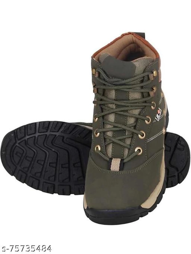 Boots for Men (Green & Brown, 6)