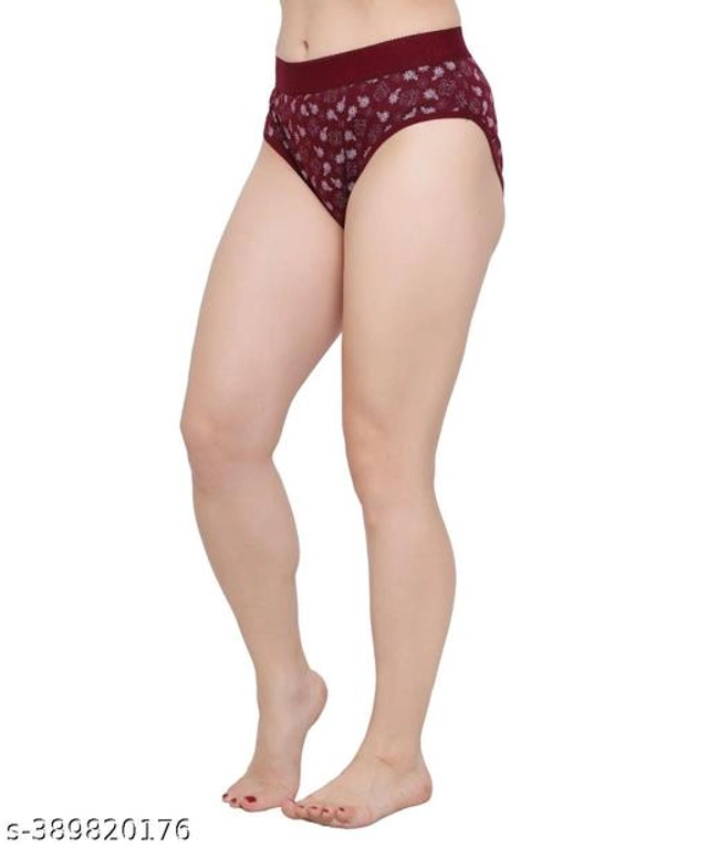 Cotton Printed Briefs for Women (Multicolor, S) (Pack of 6)