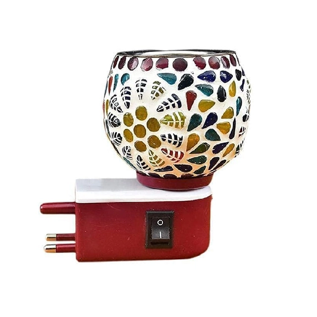 Electric Kapoordani with Night Lamp Incense Burner (Multicolor)