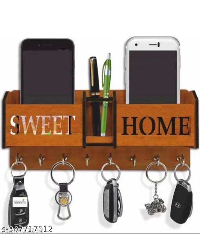 JAIPUR WOODEN CRAFTS wooden Keyholder- MOM DAD & Sweet Home (Pack 2)