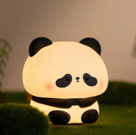 Silicone Panda Touch Night Lamp (White & Black)