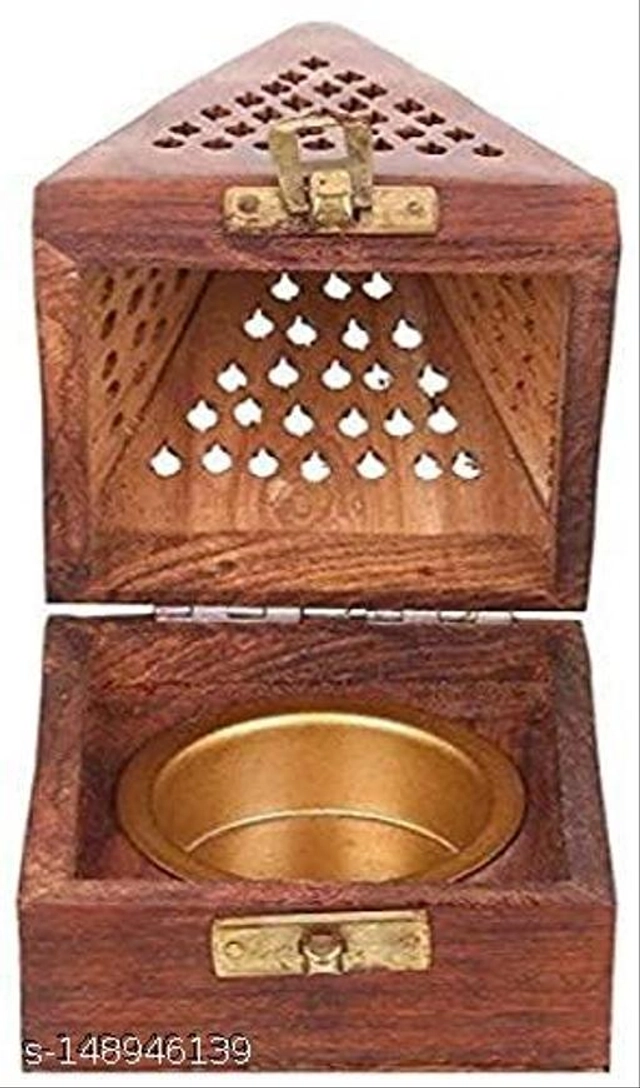 Wooden Dhoop Sticks Holder (Brown)