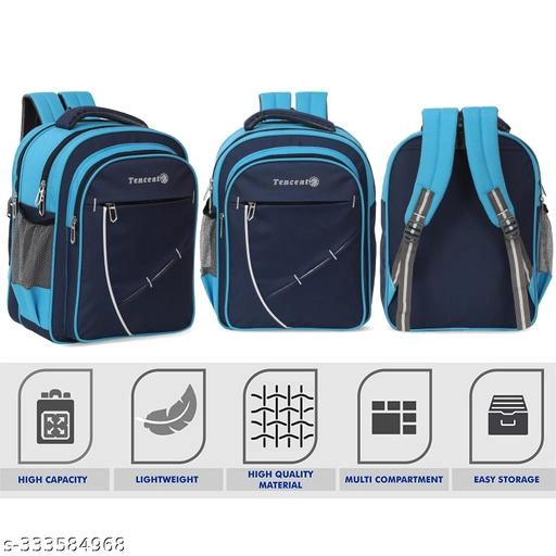 Polyester Backpack for Kids (Blue)