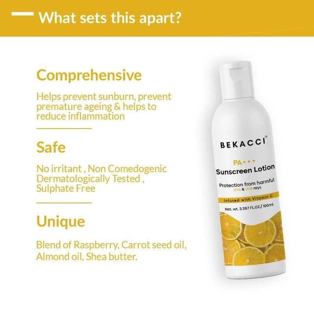 Bekacci PA+++ Sunscreen Lotion (100 ml)