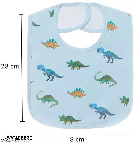 Polycotton Printed Bibs for Baby (Multicolor, Pack of 4)