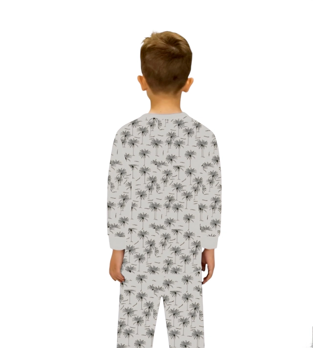 Cotton Printed Nightsuit for Kids (Grey, 0-3 Months)