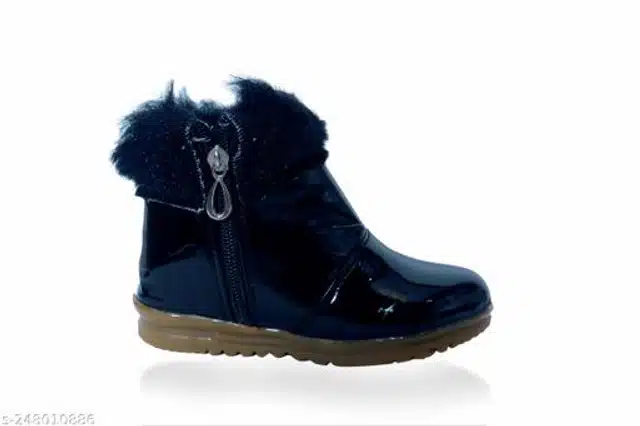 Boots for Girls (Black, 18-21 Months)