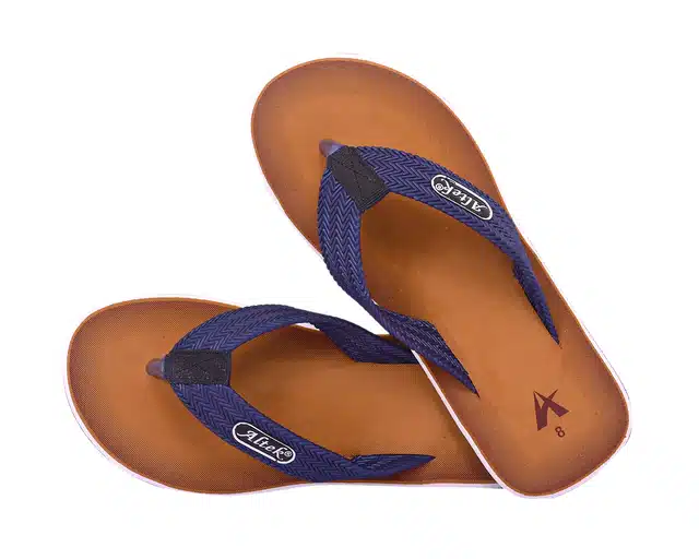 Flip Flops for Men (Navy Blue, 6)